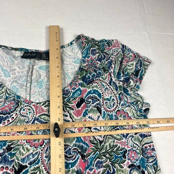 Rachel Zoe Short Sleeve A-Line Dress Paisley Flowy Casual Stretch Relaxed 1X - Picture 7 of 10